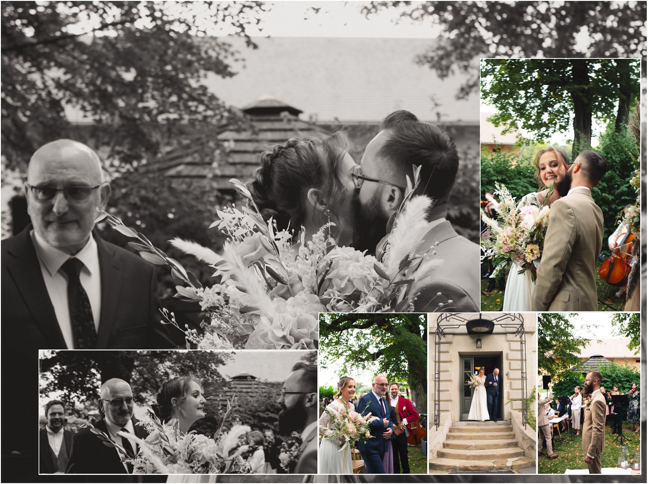 first look podczas ceremonii ślubnej w oazie leńcze