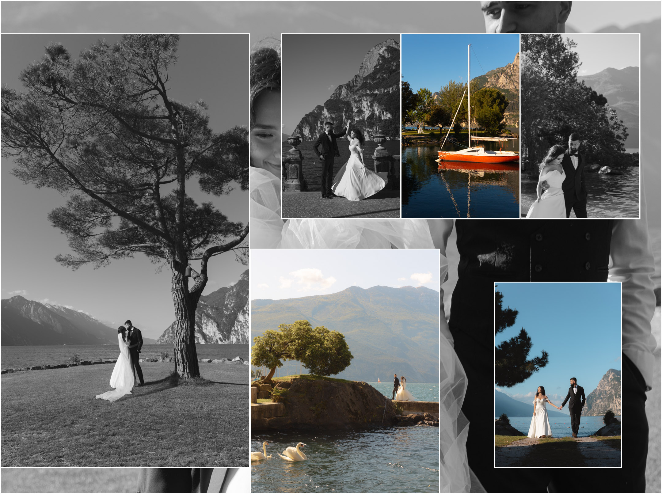 sesja ślubna we Włoszech — Lago di Garda o świcie